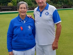 2 of the runners up Mixxed Triples Maggie Dellard and Phil Bassenger