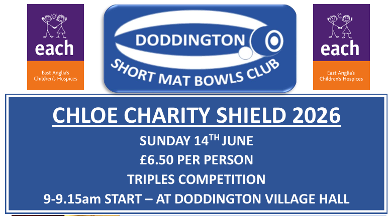 Doddington Short Mat Bowls Club Chloe Shield Entry Form