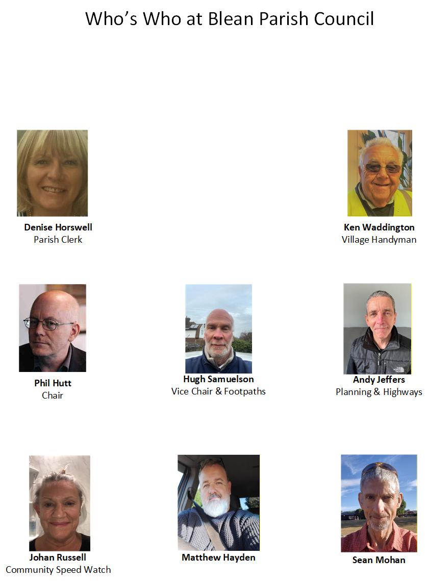 Blean Parish Council Parish Councillors