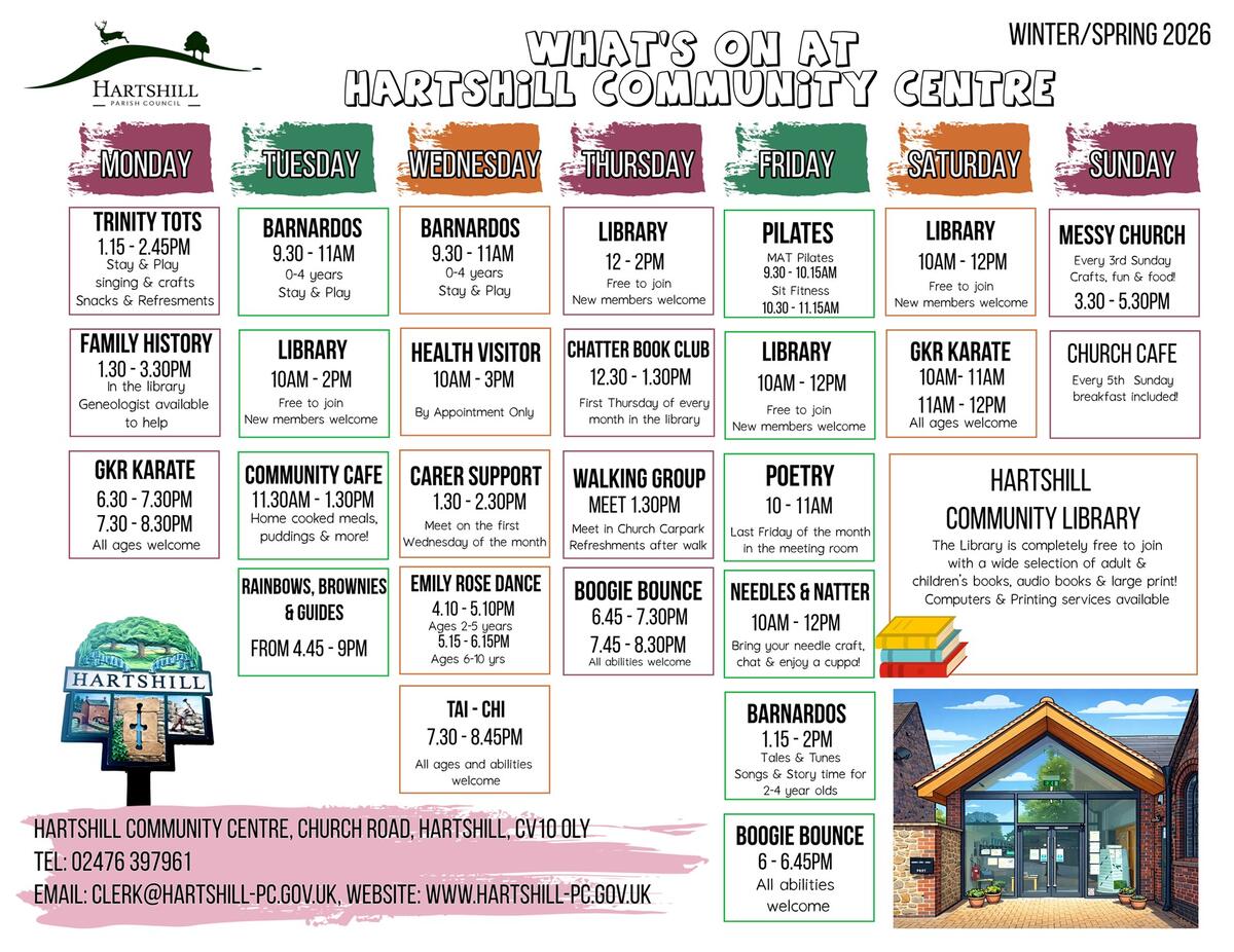 Winter/Spring Timetable 2026
