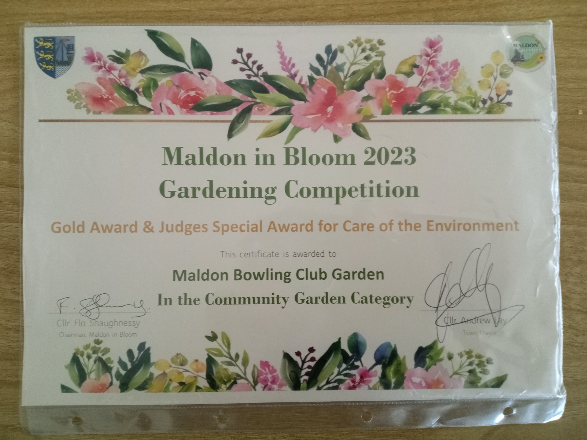 Maldon in Bloom 2023 Award