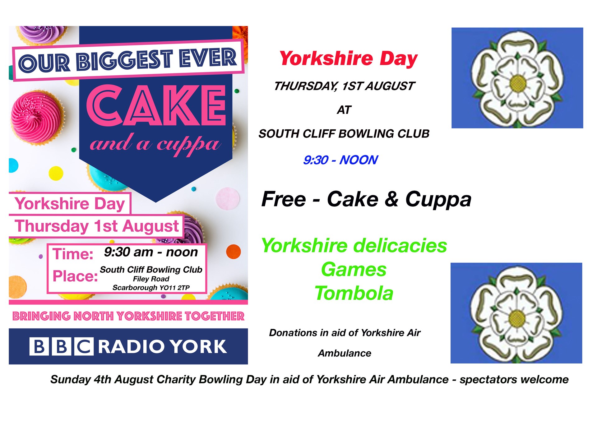 Yorkshire Day Cake & a Cuppa
