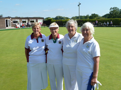 Betty Bell & Annette Oliver Pairs winners Leicester Co 2015 v Blaby
