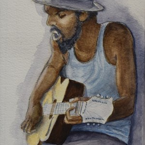 'Music for the Soul' Watercolour by Maithe Headlam
