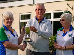 2024 Ladies 4 wood winner Margaret Essex runner up Penny Clark