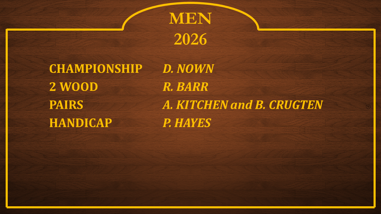 Marina Bowling Club Dawlish 2022 Winner's Boards