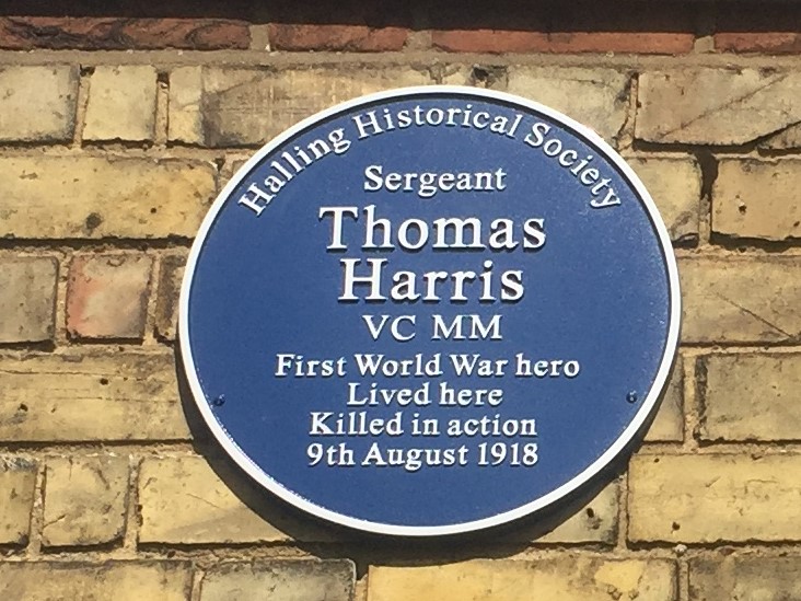 The Society's Blue Plaque in honour of Thomas on the house where he lived