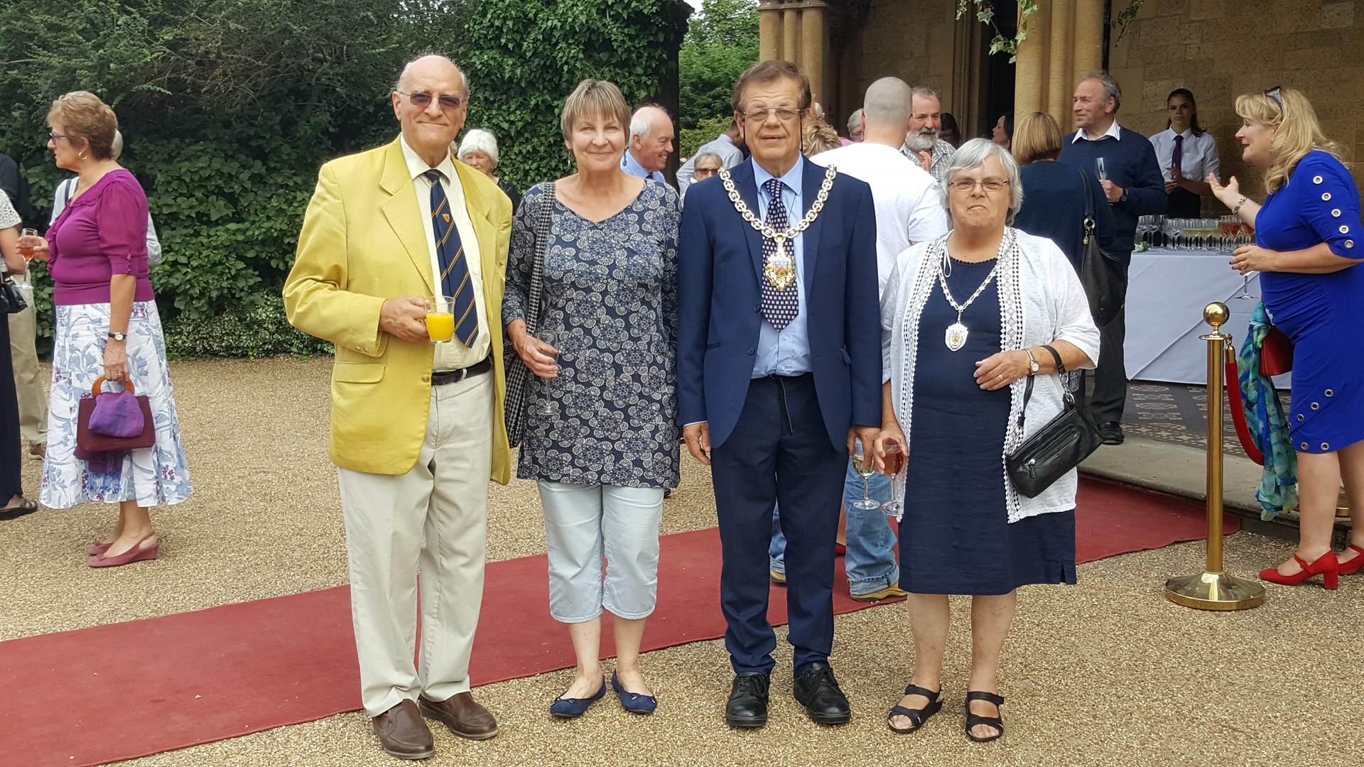 left to right Peter Worsley and Sarah Bamford, Vice Chairman and Chair, Mayor Roger Whyborn and Carole Whyborn