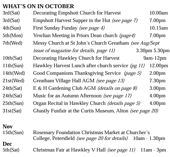 Hawkley Parish Village Magazine