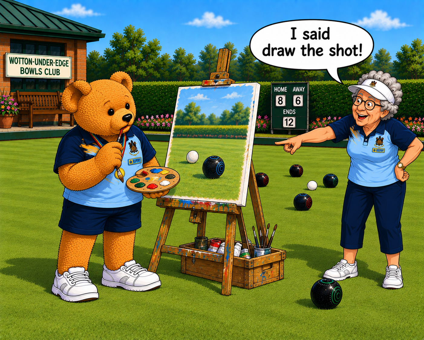 Wotton Bowls Club Rupert the Bowling Bear #3