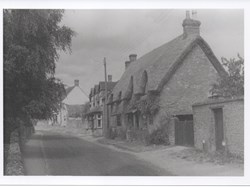 View north along main street - on R: Wayside; Hillside; Wayside; Chapel House, pre-1952