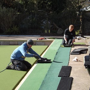 Cowplain Bowling Club The Laying of the Carpet