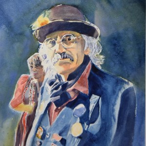 Clive from Lichfield Arts, watercolour by Kerry Telford