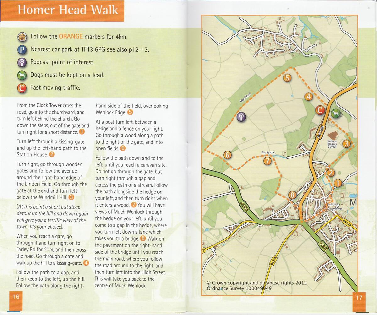Much Wenlock Walkers are Welcome Homer Head Walk