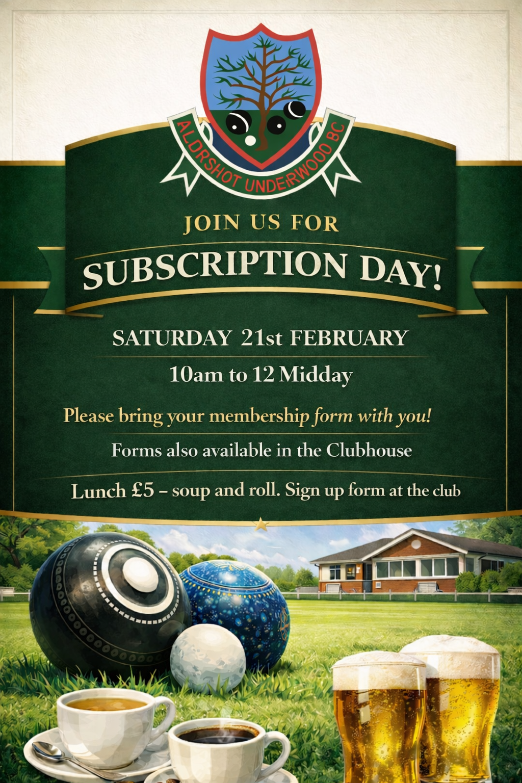 Aldershot Underwood Bowls Club Whats On