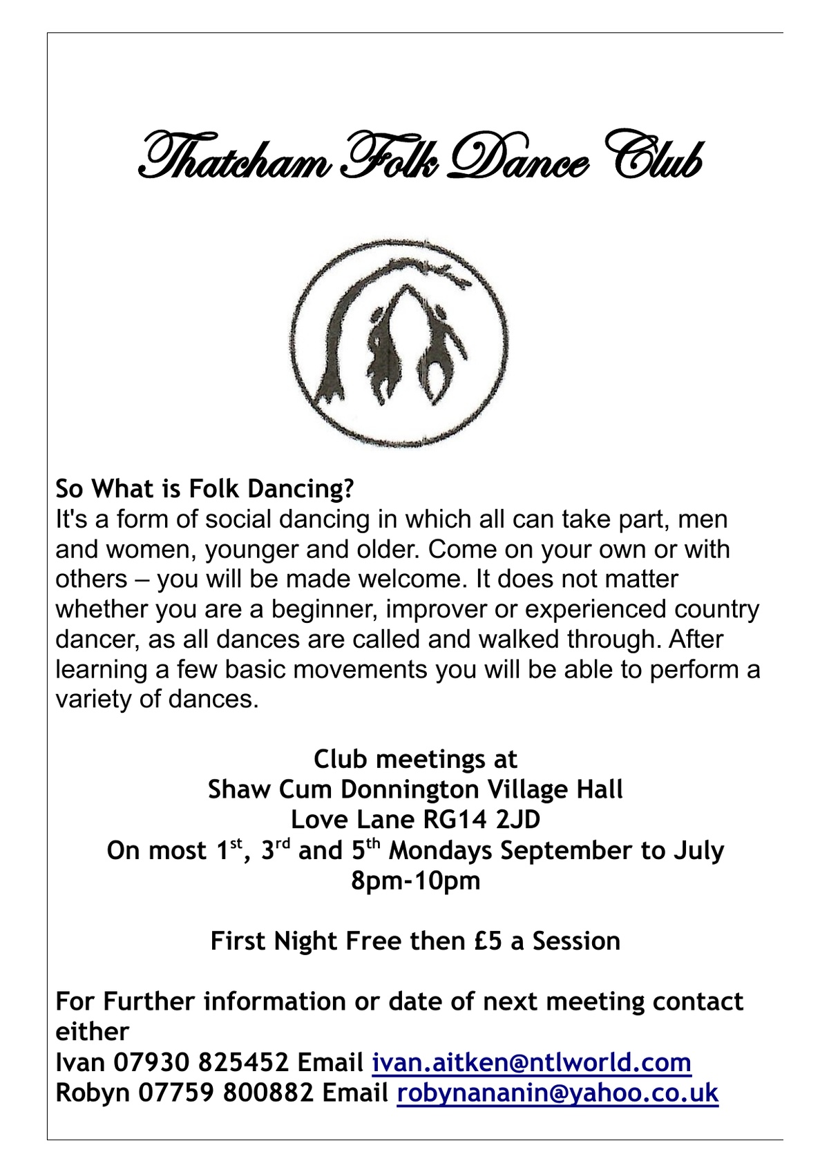 Shaw-cum-Donnington Village Hall Hirers