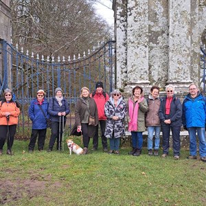 21 Feb 2025 - 16 people and 4 dogs joined us.  We changed the route slightly to avoid the worst of the mud and the rain kept away.