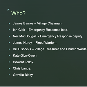 Berwick St James Parish Community Emergency Resource Plan