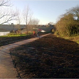 This is what Phase 1 looked like in December 2014. The overgrowth has been removed and the bridleway restored.