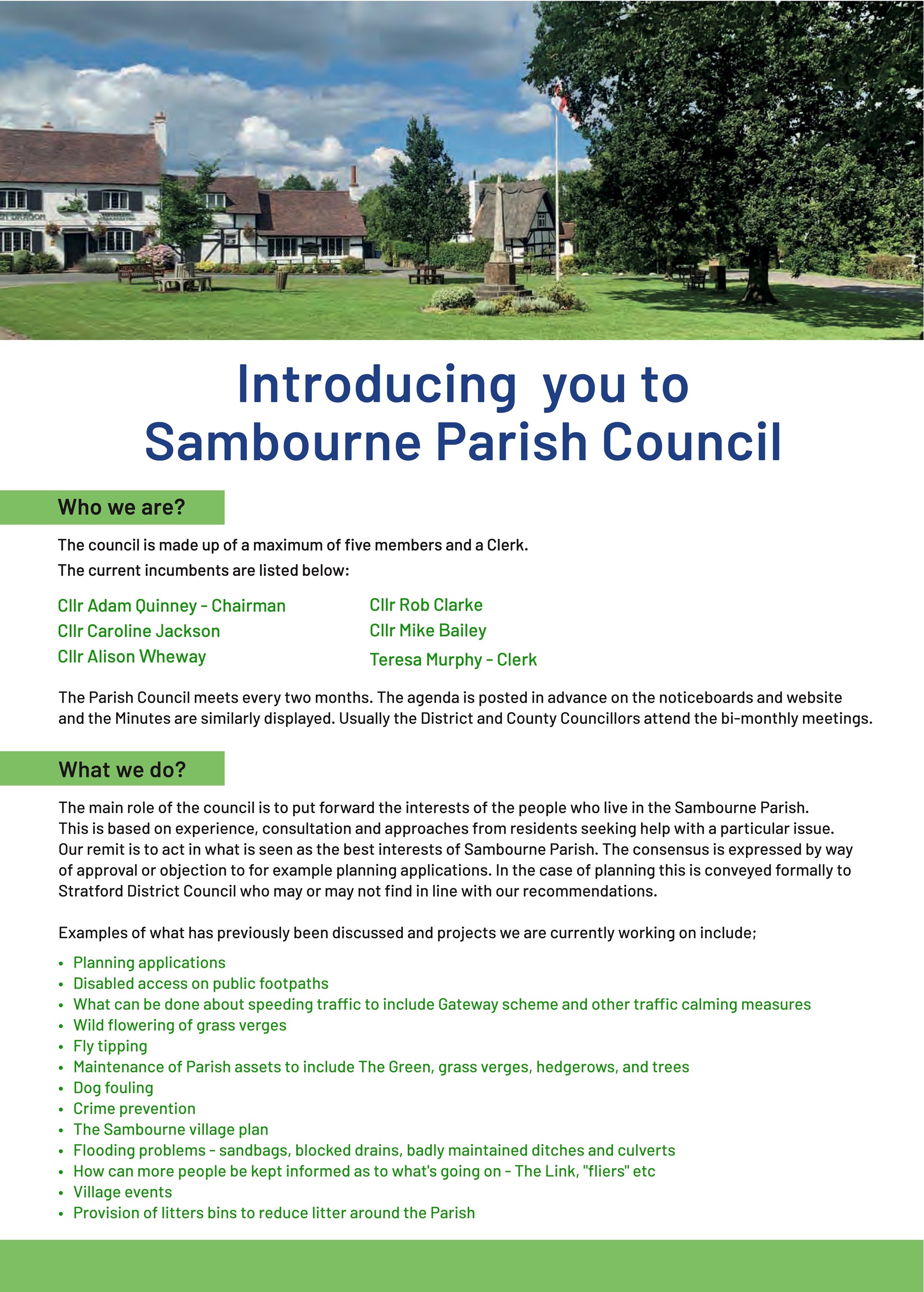 Sambourne Parish Council Home