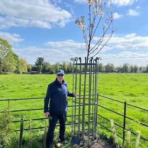 Meadow View Cemetery tree organiser Cllr Chris Bird