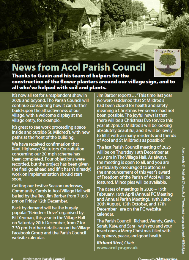 Acol PC News - December 2025