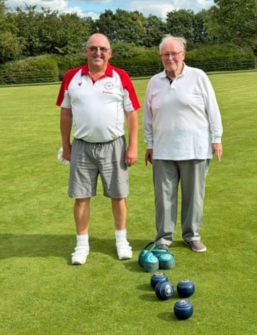 Graham Cunningham (left) Newby Singles Cup winner with runner up Paul