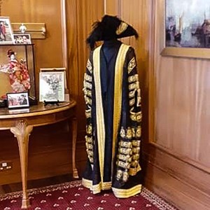 The Lord Mayors Gold Robe. He is also allowed to wear a red Robe.