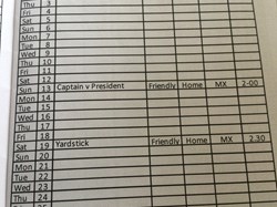 Castle Cary Bowls Club Fixtures 2025