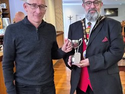 Alex Stavrou, one half of mens Drawn Pairs Winners ( Terry Carline)