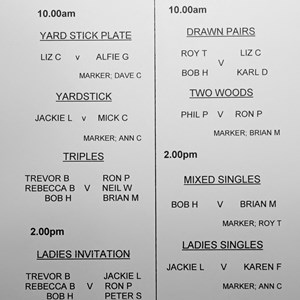 Boughton-Under-Blean Bowls Club Team selections
