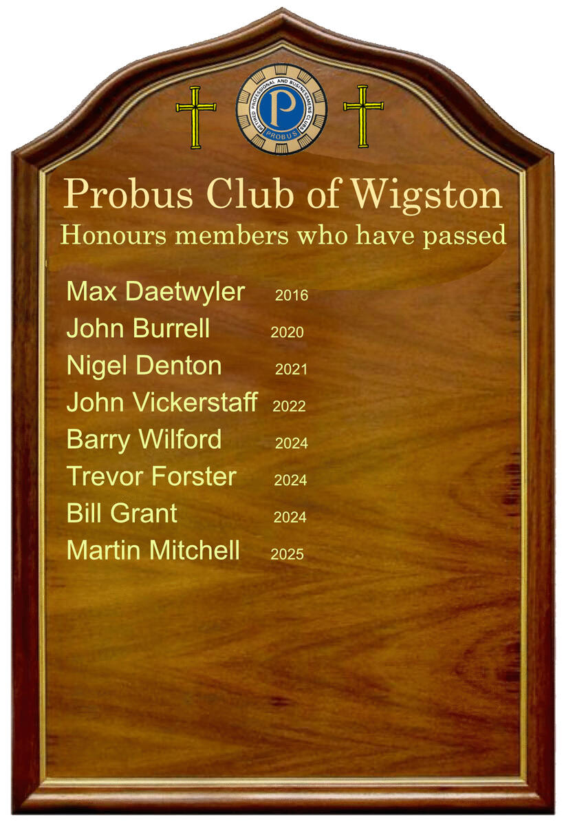 Probus Club of Wigston In Memorium...