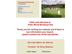 Petts Wood Bowling Club Club Archive