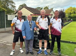 Midland Counties Triples  Champions 2026. Congratulations to Mark James, Mick Catlin and Andy Burrows.