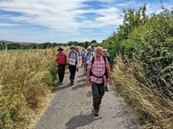 All excited at the prospect of the hill climb, at the END of the walk! ©BS