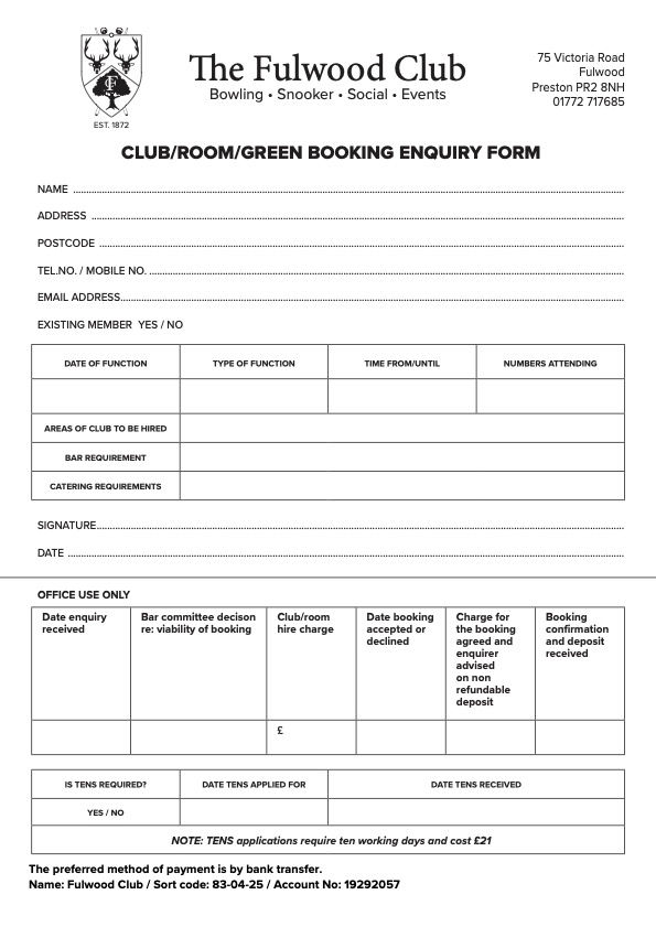 The Fulwood Club Private Hire