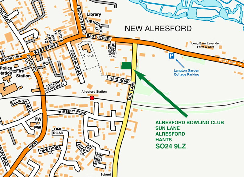 Alresford Bowling Club How to Find Us