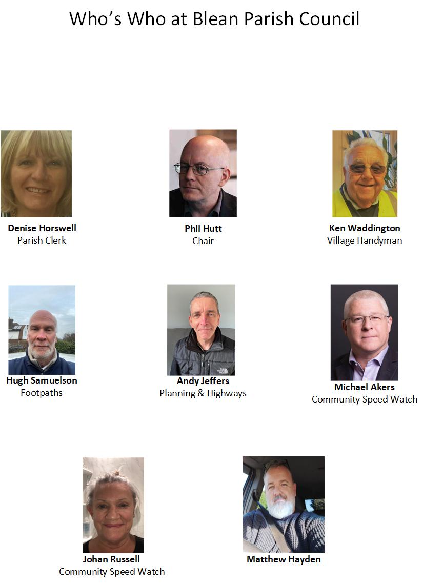 Blean Parish Council Parish Councillors
