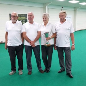 Members of Paulette's winning team - Harry Bauckham, Graham Monk, Paulette Bauckham & David Howard.