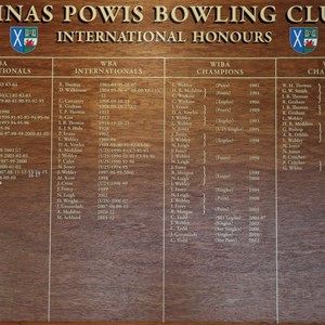 Dinas Powys Bowling Club Honours Board