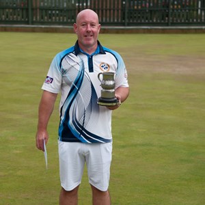 Bob Watcham with EBA Singles Trophy