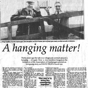 1992 John Boughton & Ernie Wooller with Gate - Bucks Herald