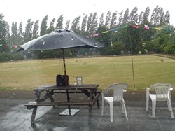 Down came the rain!