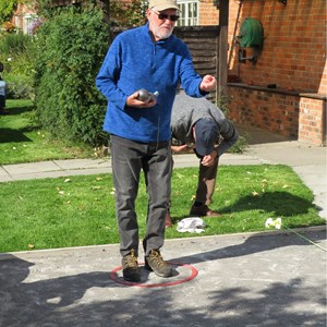 Mike throws the first jack.