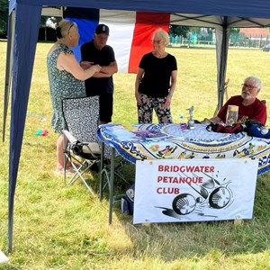 Val, Rodney, Alison and Michael manning the stall at the Cultural Festival
