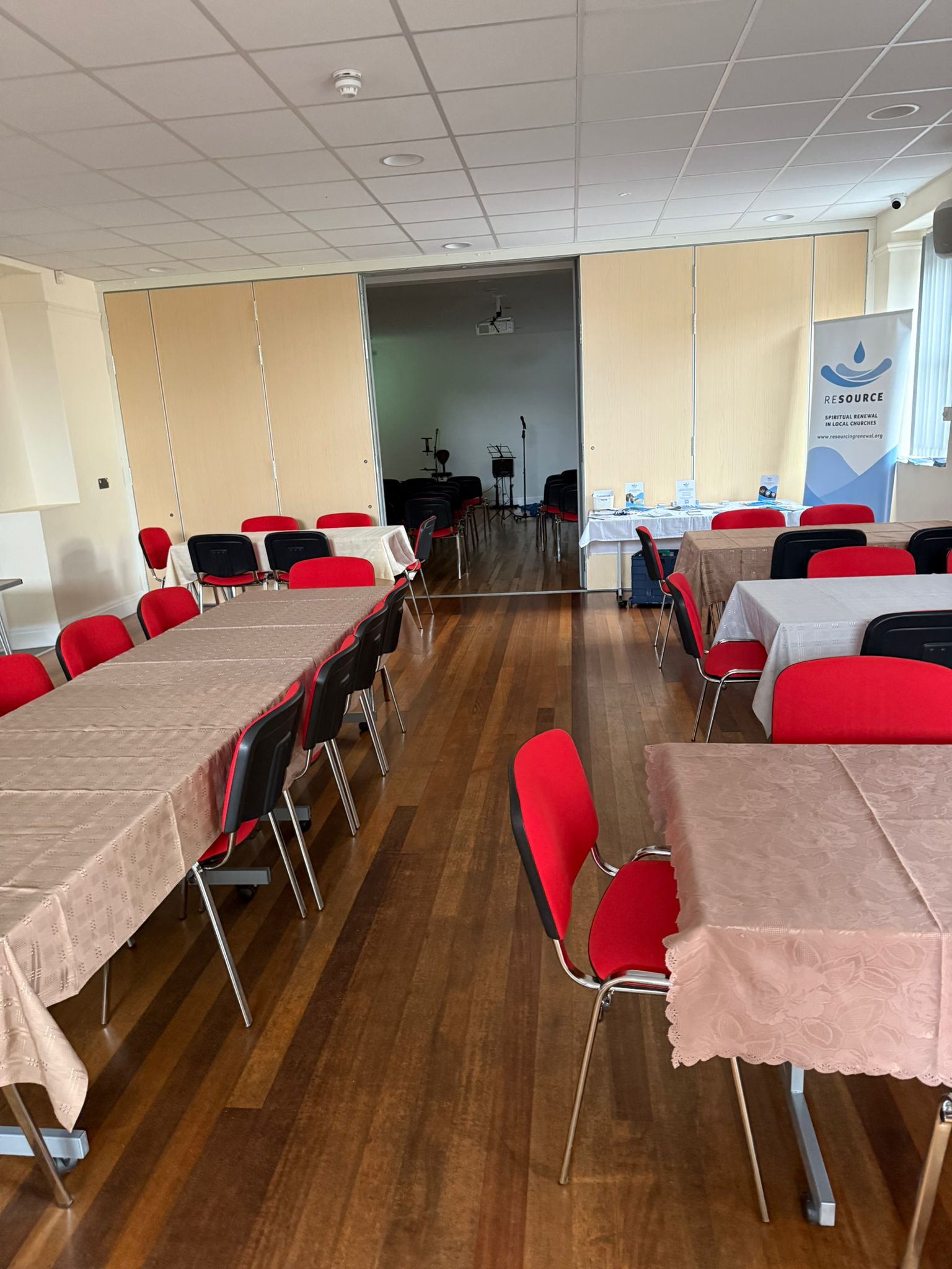 The Old Hall set up for an all day conference