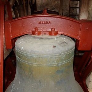 A bell in its frame