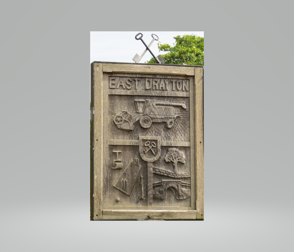 Easy Drayton Parish Council Carved Sign