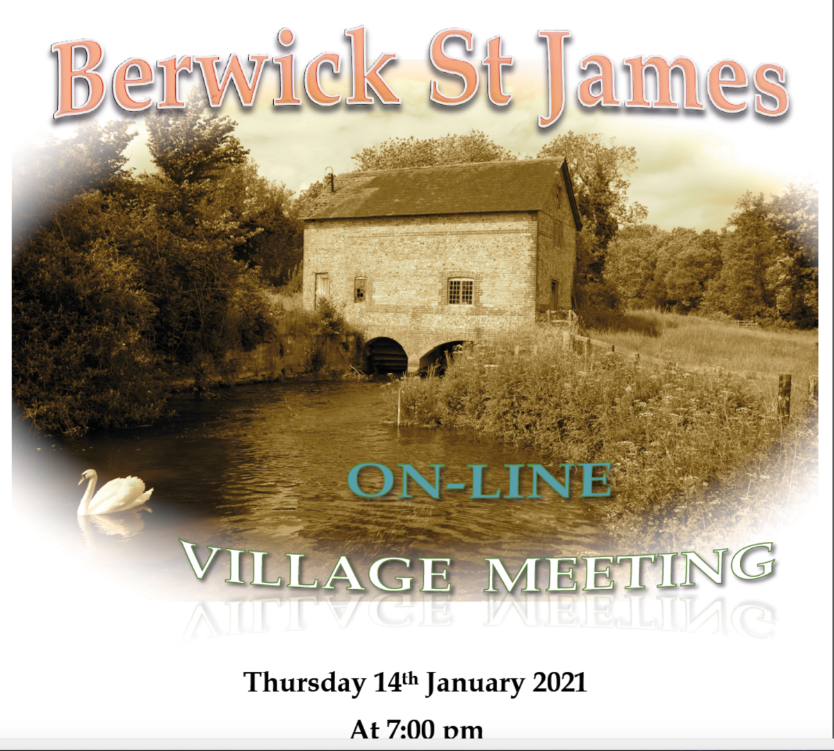 Berwick St James Parish 14th January 2021 - On-Line
