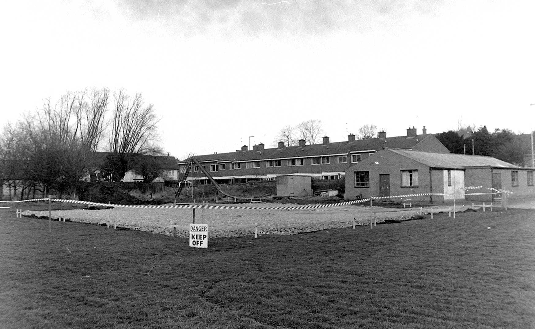 Foundations for the new Village Hall in 1981